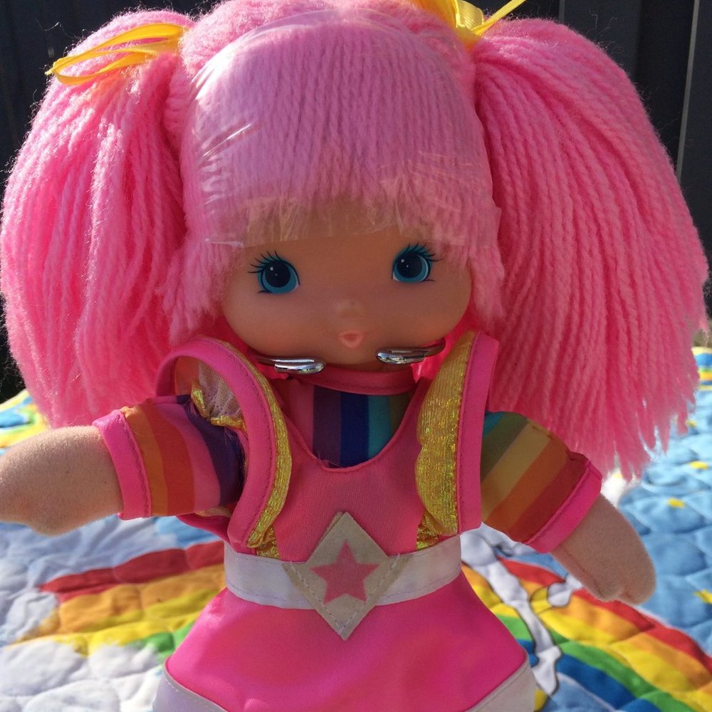 Rare Vintage Rainbow Brite Tickled Pink with boots Yarn Hair 1983 BL191 Mattel